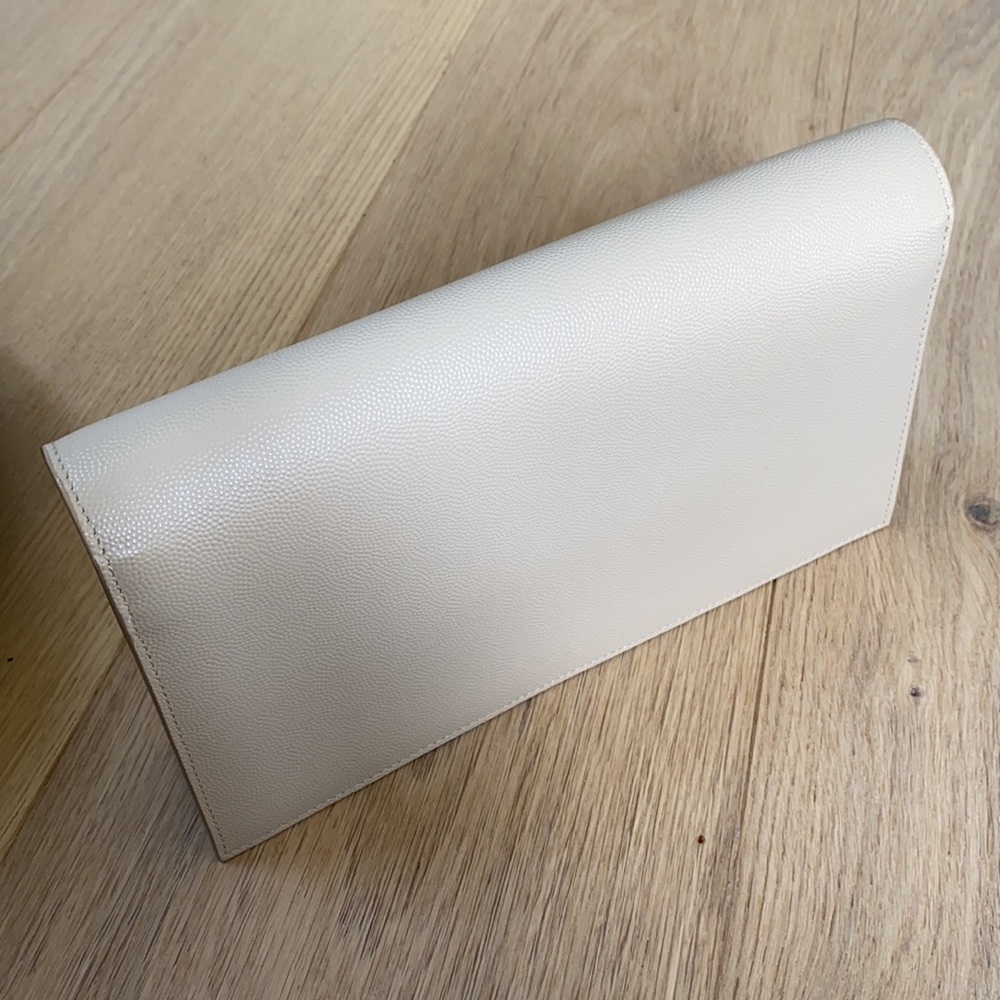 SAINT LAURENT YSL Bo monagram clutch 2017 nude - Picture 4 of 5